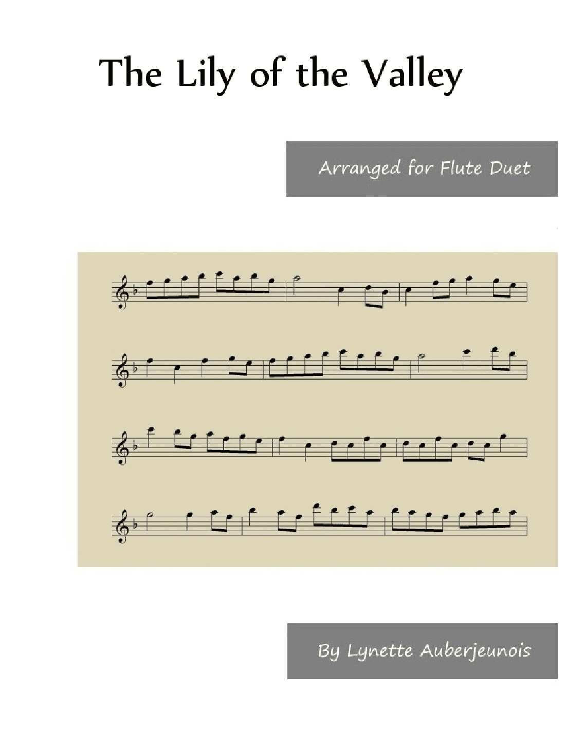 The Lily of the Valley - Flute Duet (arr. Lynette Auberjeunois)
