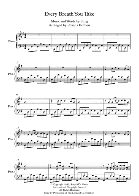 Every Breath You Take (arr. Roxana Belibou)