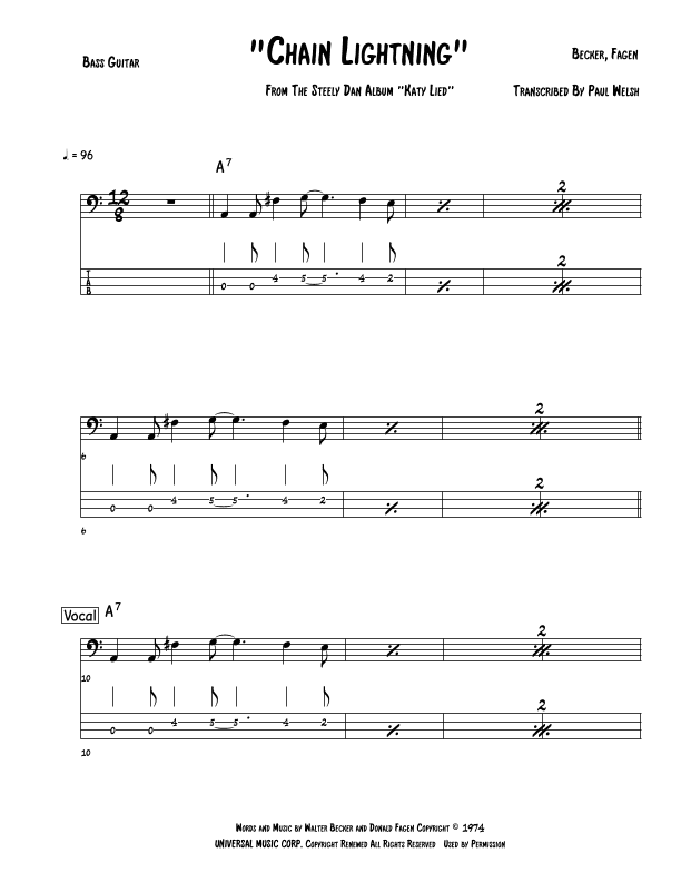 Chain Lightning (arr. Accubass)