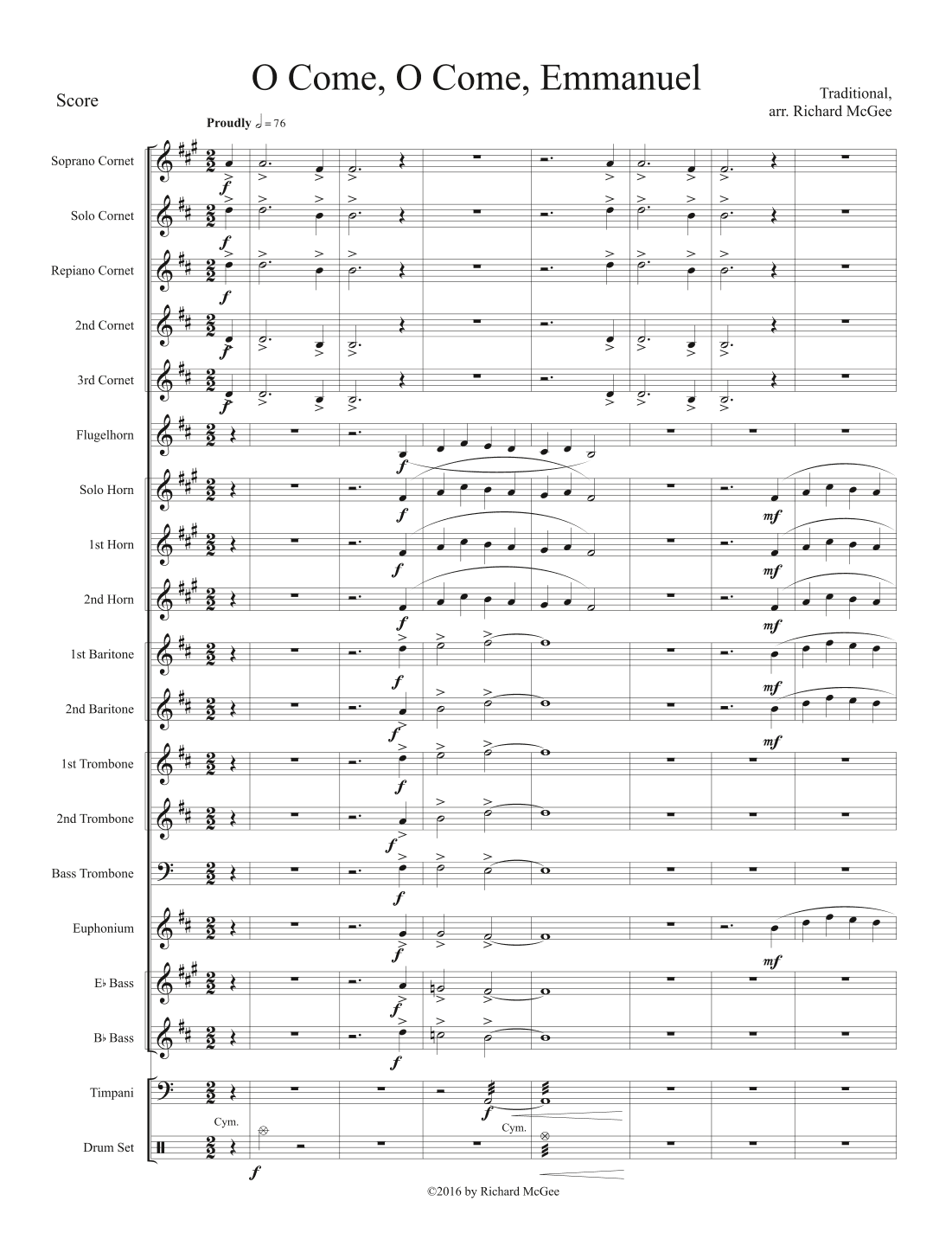 O Come, O Come, Emmanuel (arr. Richard McGee)