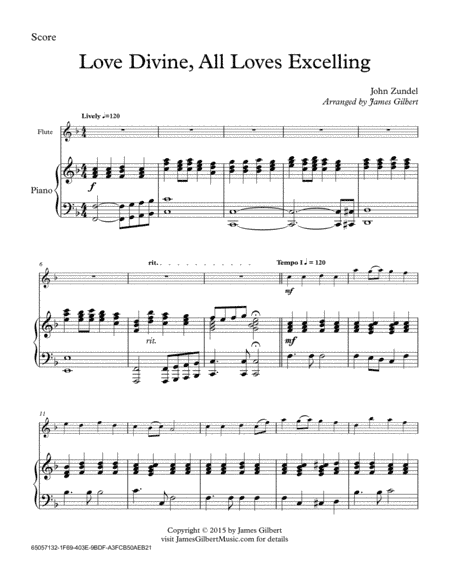 Love Divine, All Loves Excelling (arr. James Gilbert)