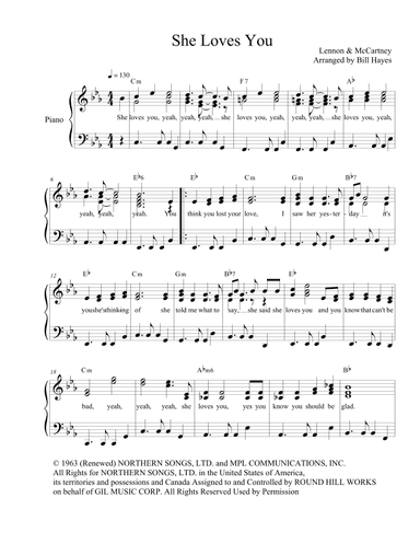 She Loves You (arr. Bill Hayes)