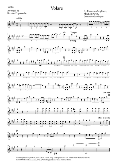 Volare (arr. Brenton Edgecombe)
