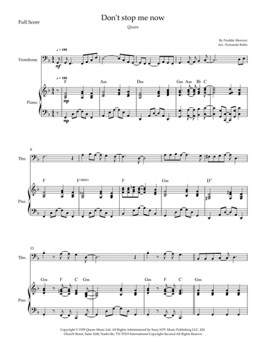Don't Stop Me Now (arr. Fernando Britto)