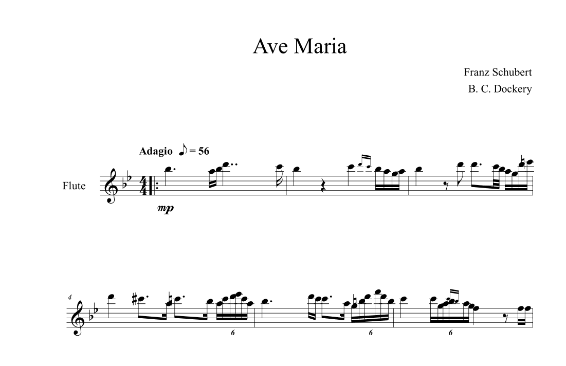 Ave Maria (Flute Solo) (arr. B. C. Dockery)
