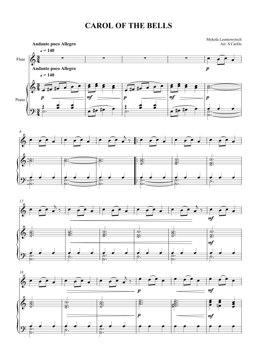 Carol of the Bells (arr. SCMusic)