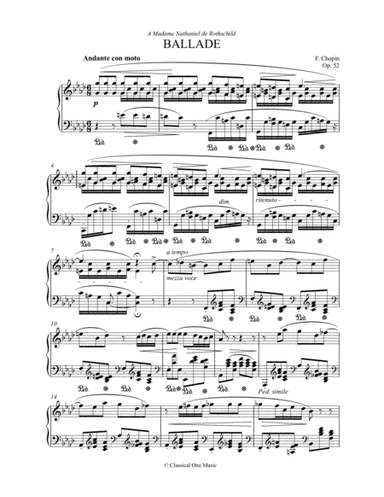 Chopin - Ballade No. 4 in F minor, Op. 52(Piano) (arr. MPS)