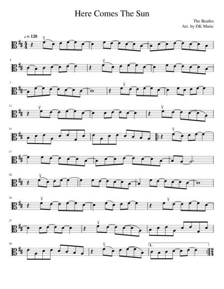 Here Comes The Sun (arr. DK Music)