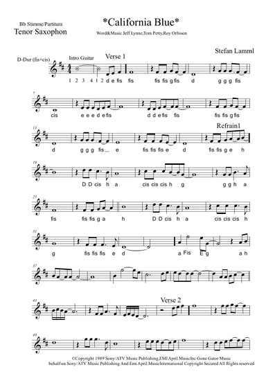 California Blue (arr. Stefan Lamml)