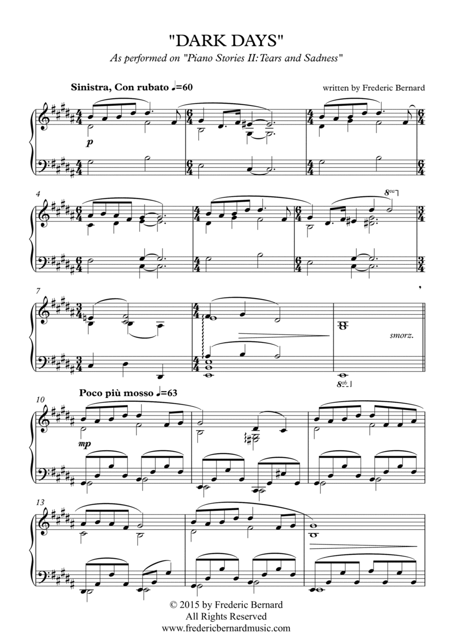 Dark Days (Somber Piano Solo)