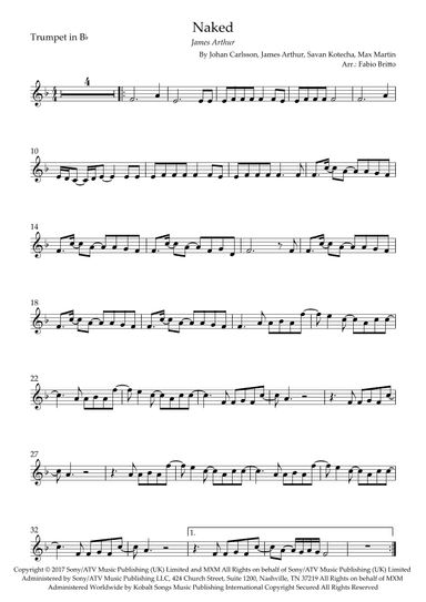 Naked (arr. Fabio Britto)