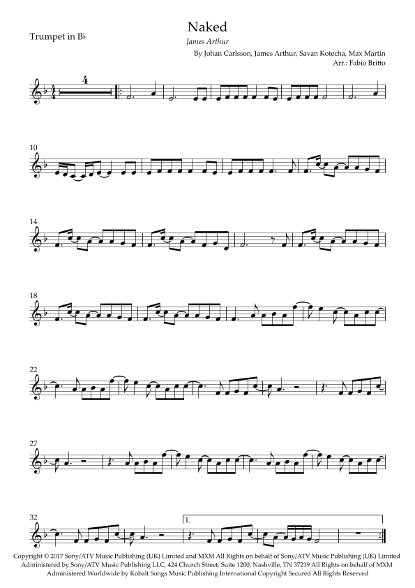 Naked (arr. Fabio Britto)