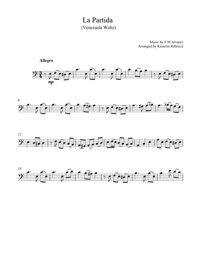 La Partida  (Venezuela Waltz) (arr. Kaiserin Rebecca)
