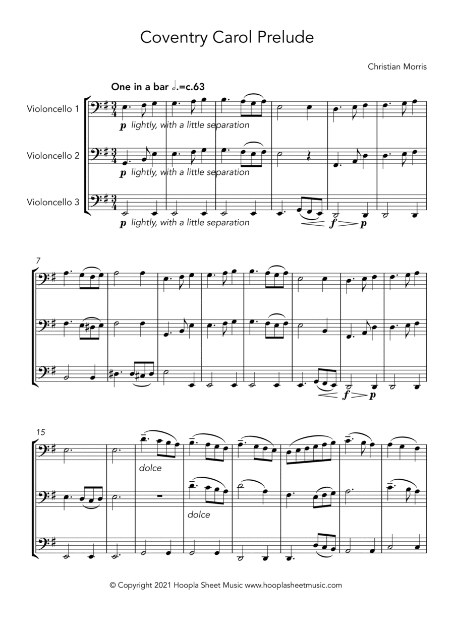 Coventry Carol Prelude (arr. Hoopla Sheet Music)