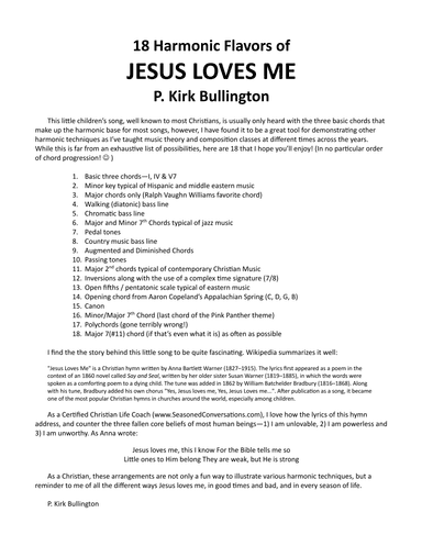 JESUS LOVES ME 18 Different Ways (arr. Kirk Bullington, ASCAP)