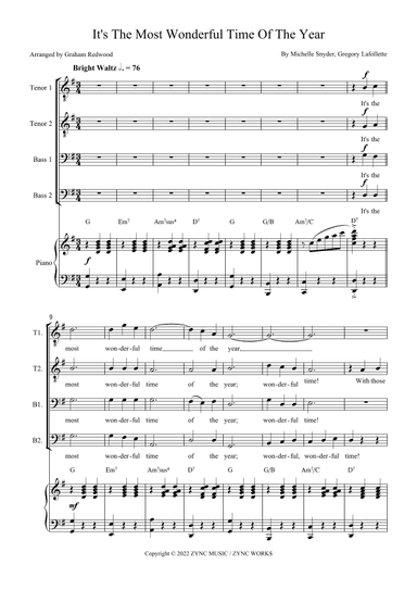 It's The Most Wonderful Time Of Year (arr. Graham Redwood)