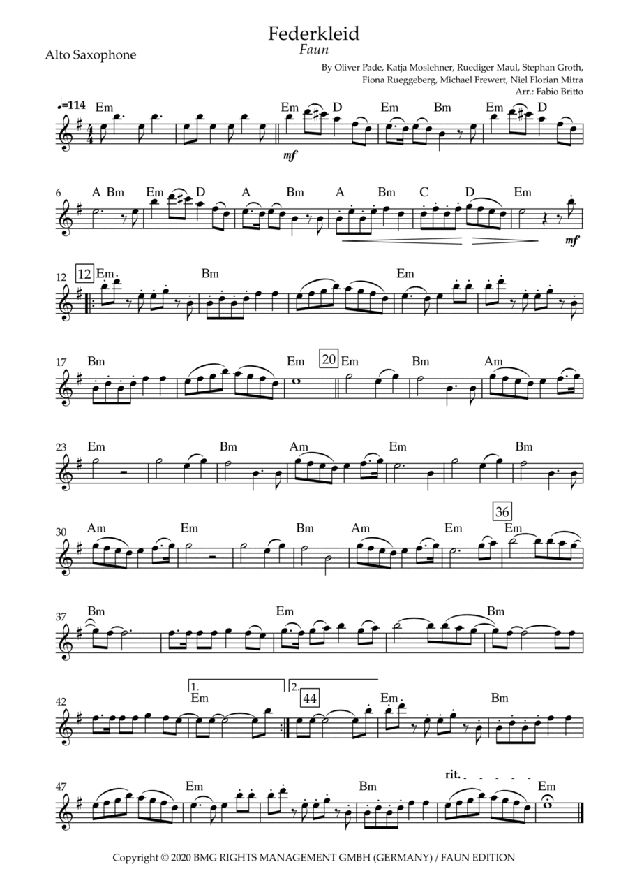 Federkleid (arr. Fabio Britto)