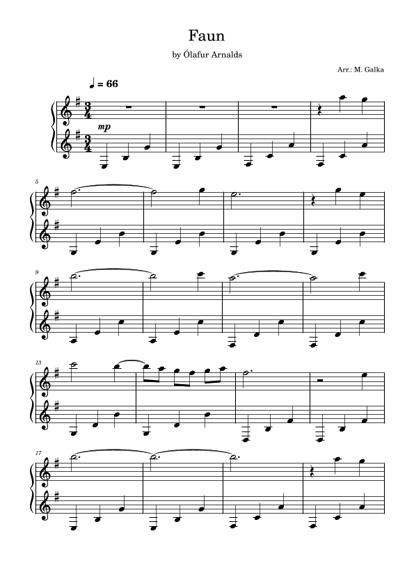 Faun (arr. M. Galka)