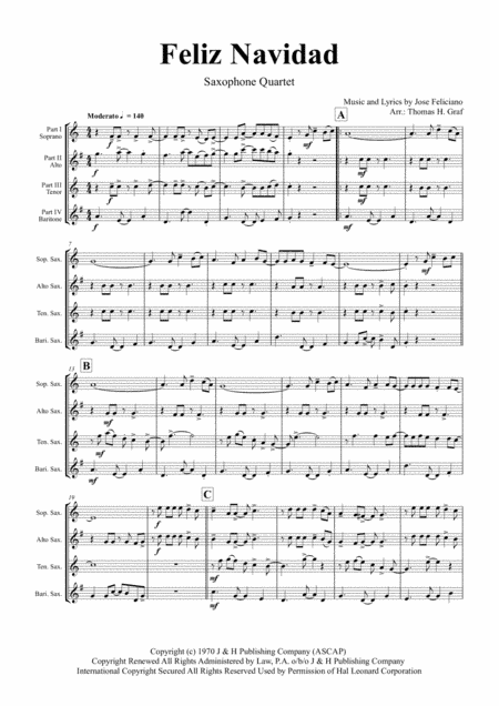 Feliz Navidad (arr. Thomas H. Graf)