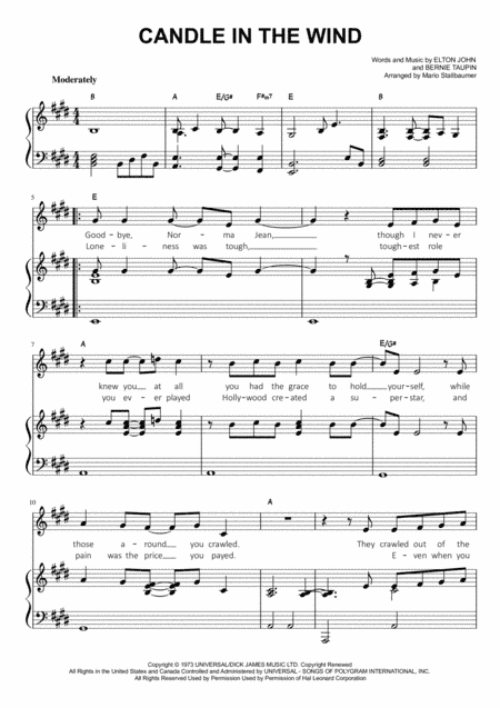 Candle In The Wind (arr. Mario Stallbaumer)