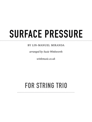 Surface Pressure (arr. Susie Winkworth winkmusic.co.uk)