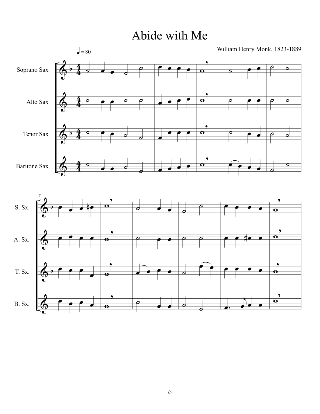 Abide With Me (arr. Greg Ridlington)