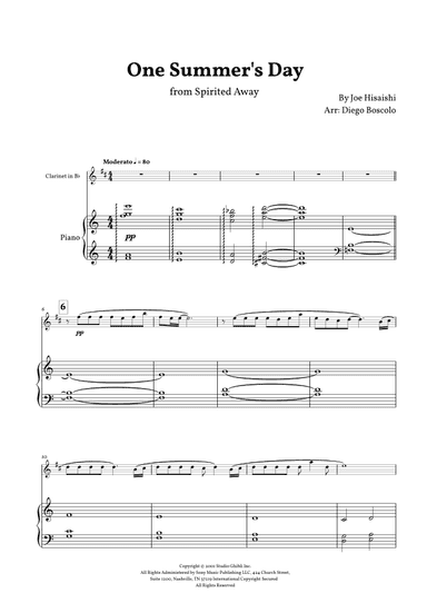 One Summer's Day (arr. Diego Boscolo)