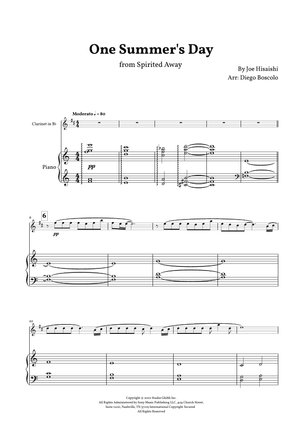 One Summer's Day (arr. Diego Boscolo)