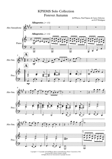 Forever Autumn (arr. Kevin P Holdgate)