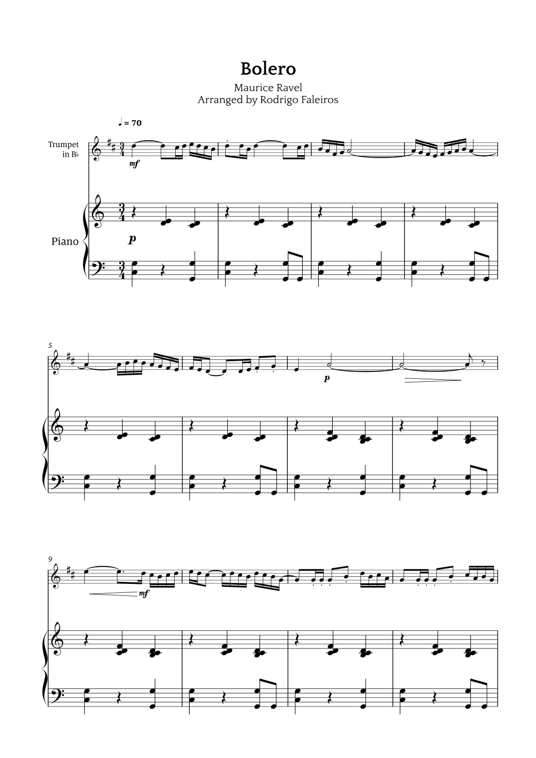 Bolero (arr. Rodrigo Faleiros)