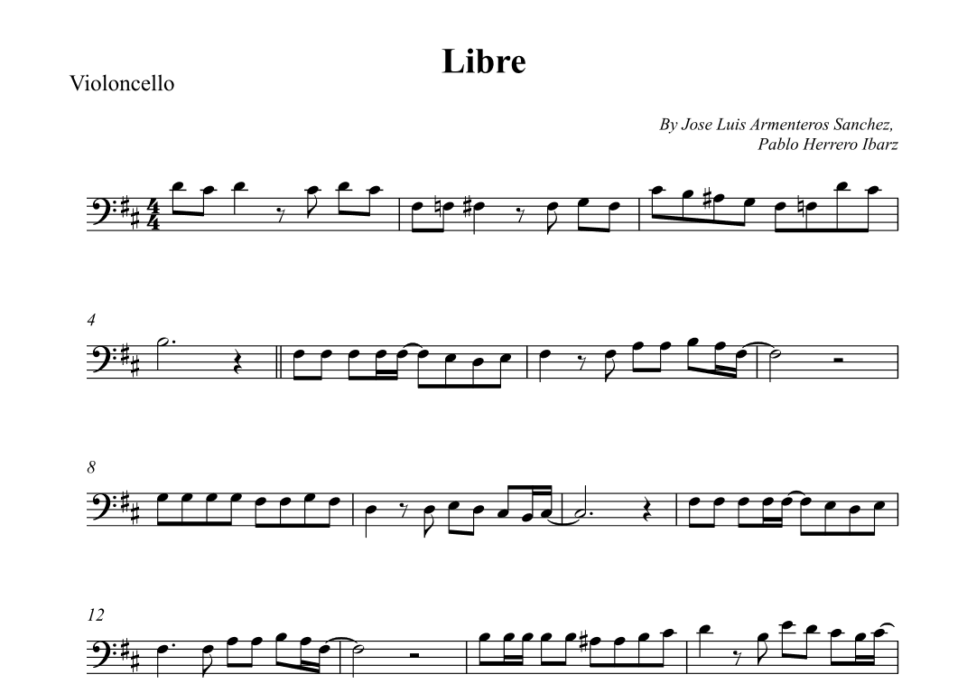 Libre (arr. Wesley S. SIlva)