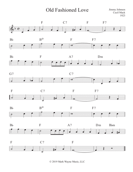Old Fashioned Love (arr. Mark W. Huxhold)