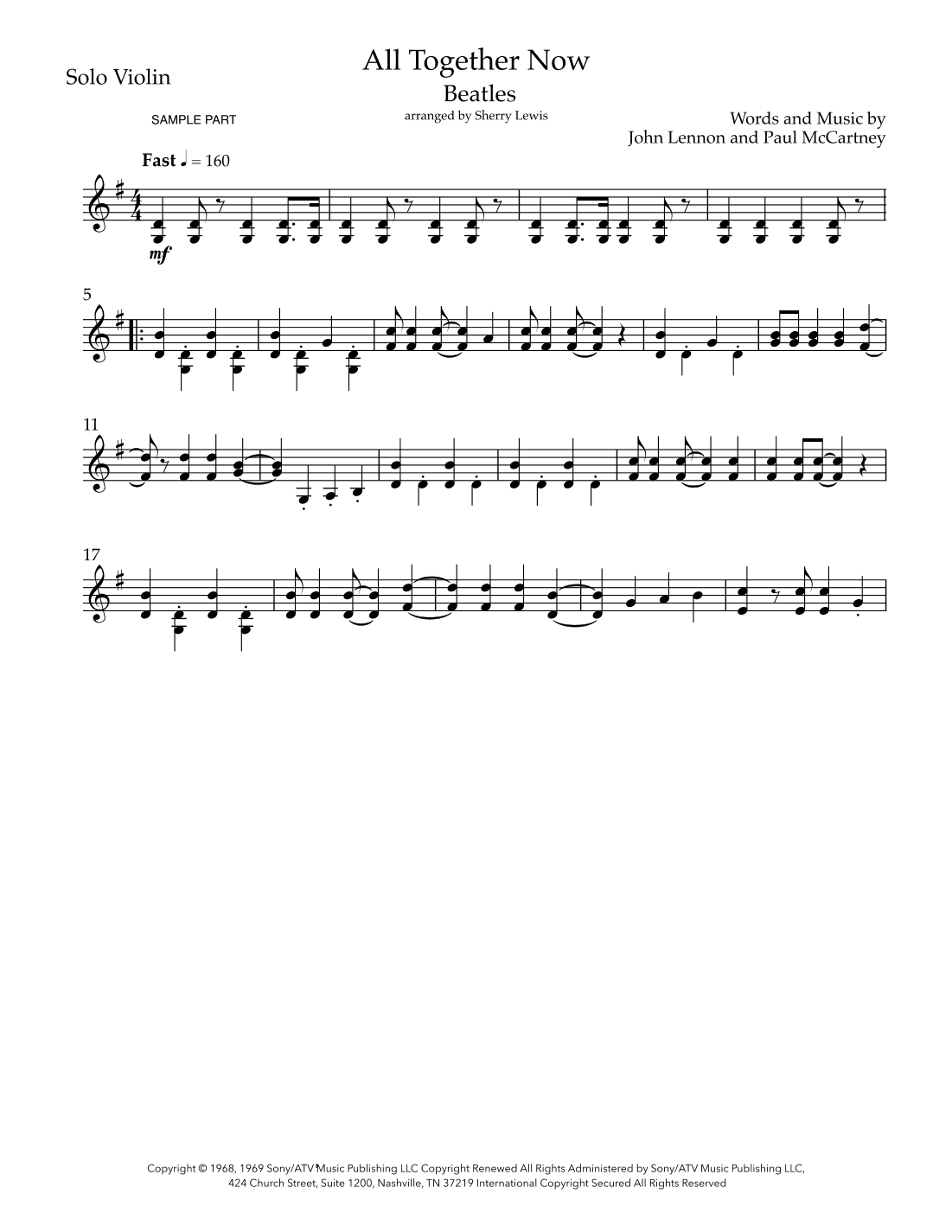 All Together Now (arr. Sherry Lewis)