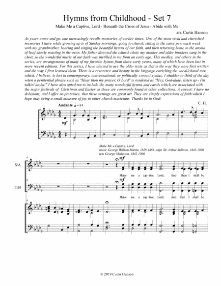 Hymns from Childhood - Set 7 (SATB) (arr. Curtis Hanson)