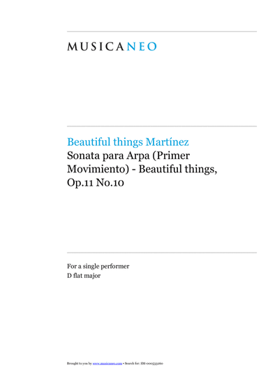 Sonata para Arpa (Primer Movimiento)-Beautiful things Op.11 No.10