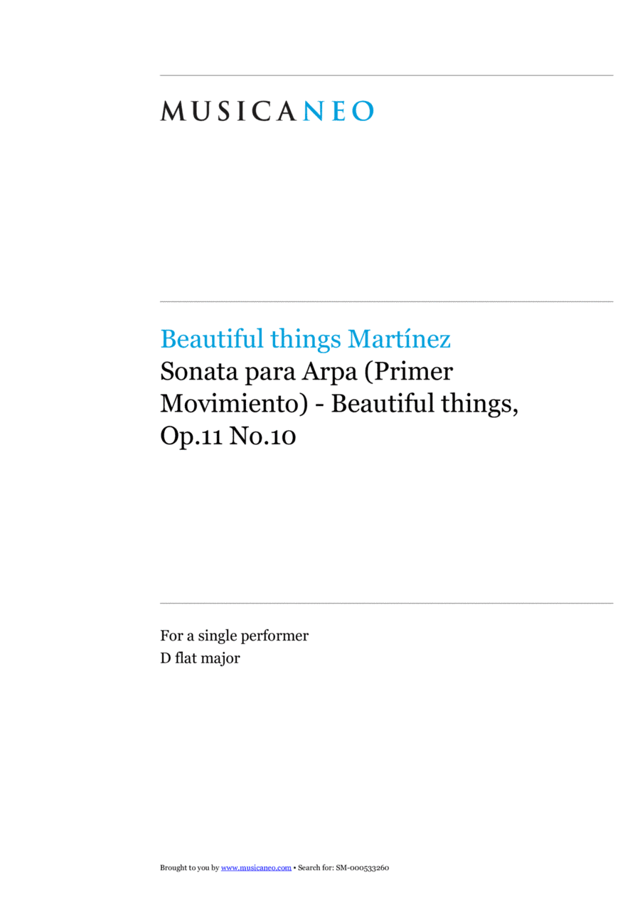 Sonata para Arpa (Primer Movimiento)-Beautiful things Op.11 No.10