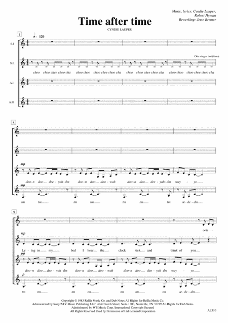 Time After Time (arr. Jetse Bremer)