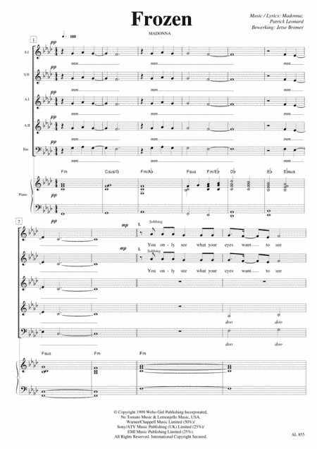 Frozen (arr. Jetse Bremer)