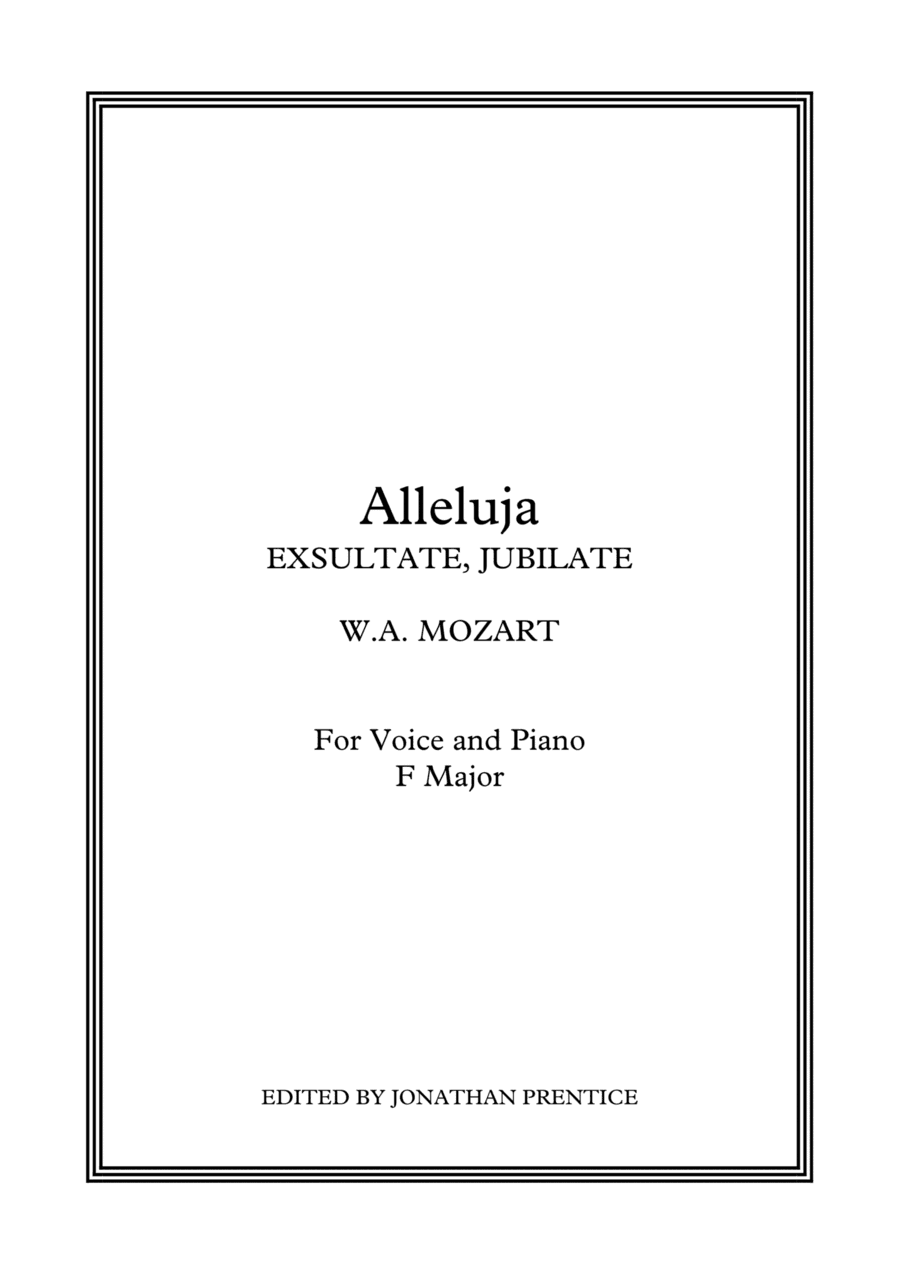 Alleluja - Exsultate jubilate (F Major) (arr. Jonathan Prentice)