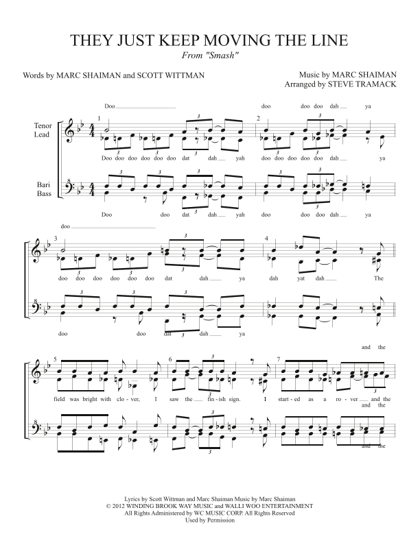 They Just Keep Moving The Line (arr. Steve Tramack)
