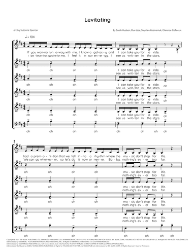 Levitating (arr. Suzanne Spencer)