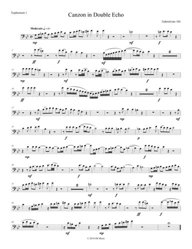 Canzon in Double Echo for 3 antiphonal tuba quartets (arr. Tim Olt)