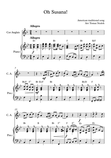 Oh Susana (arr. Tomaz Nedoh)