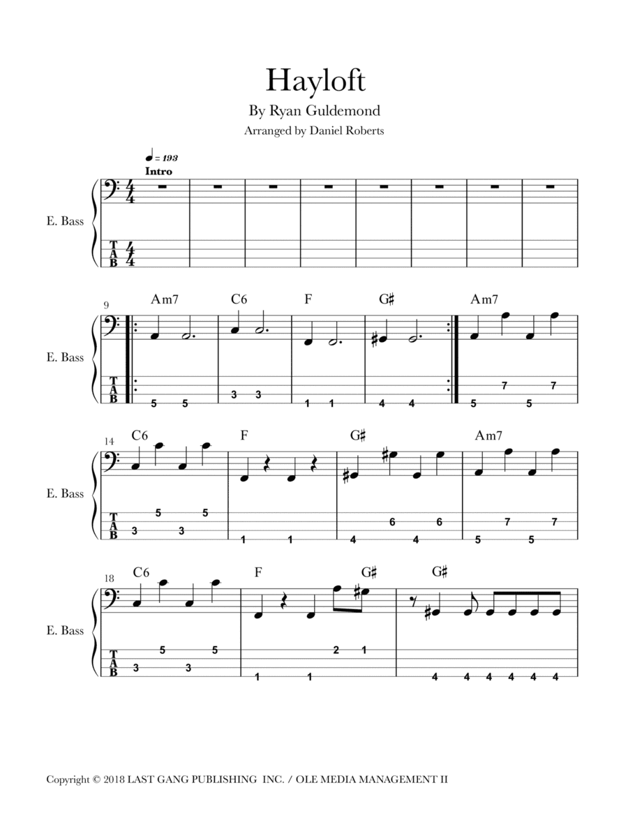 Hayloft (arr. Daniel Roberts)