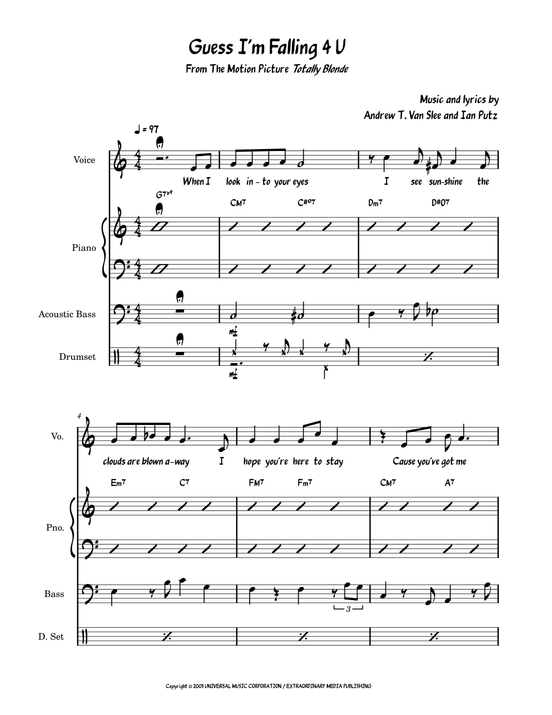 Guess I'm Falling 4 U (arr. David Lartey)