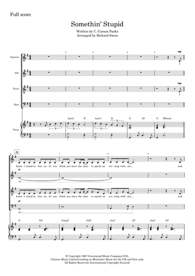 Somethin' Stupid (arr. Richard Swan)