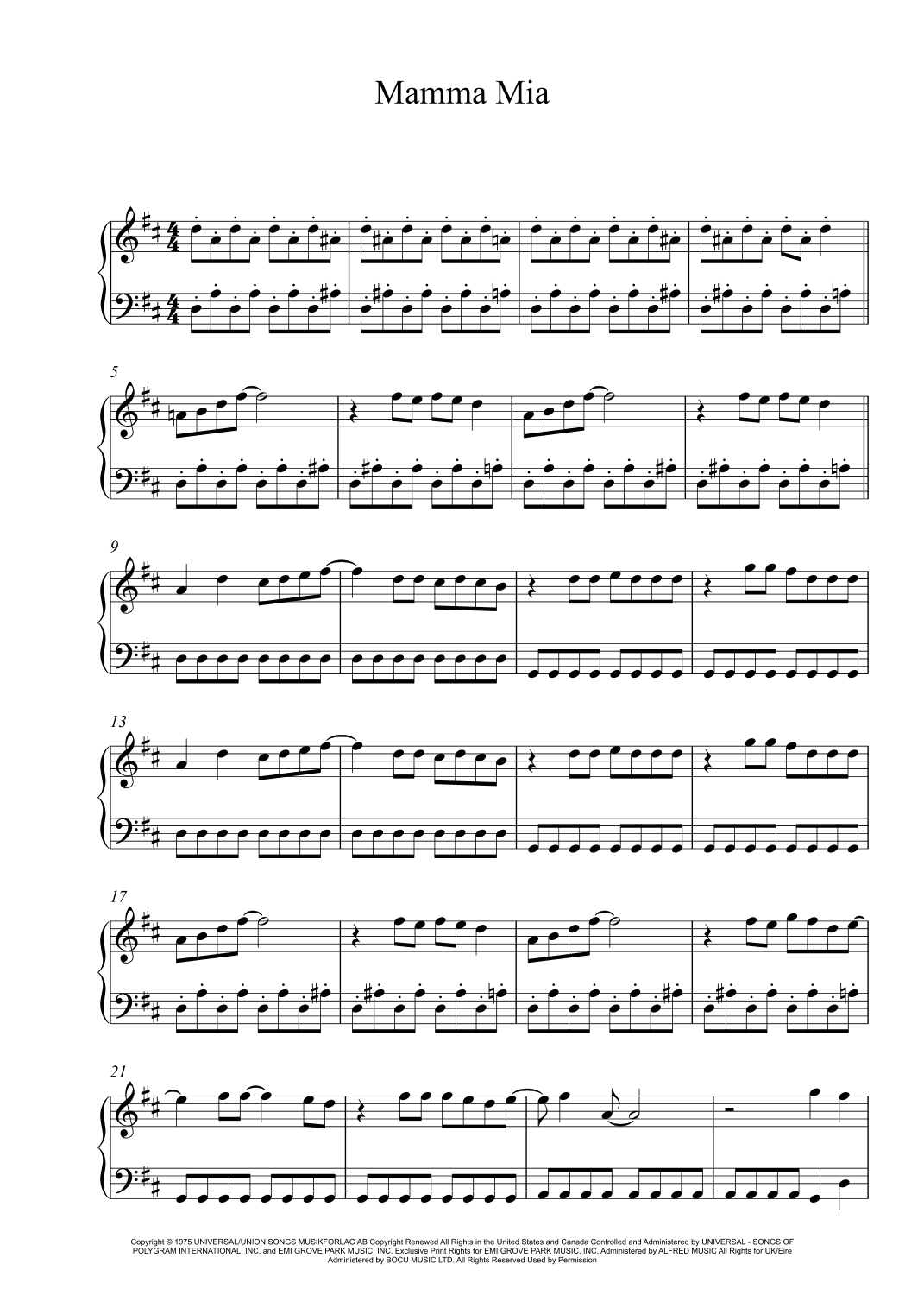 Mamma Mia (arr. Janina Schülin)