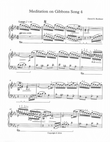 Meditation on Gibbons Song 4 (arr. David E. Boelzner)