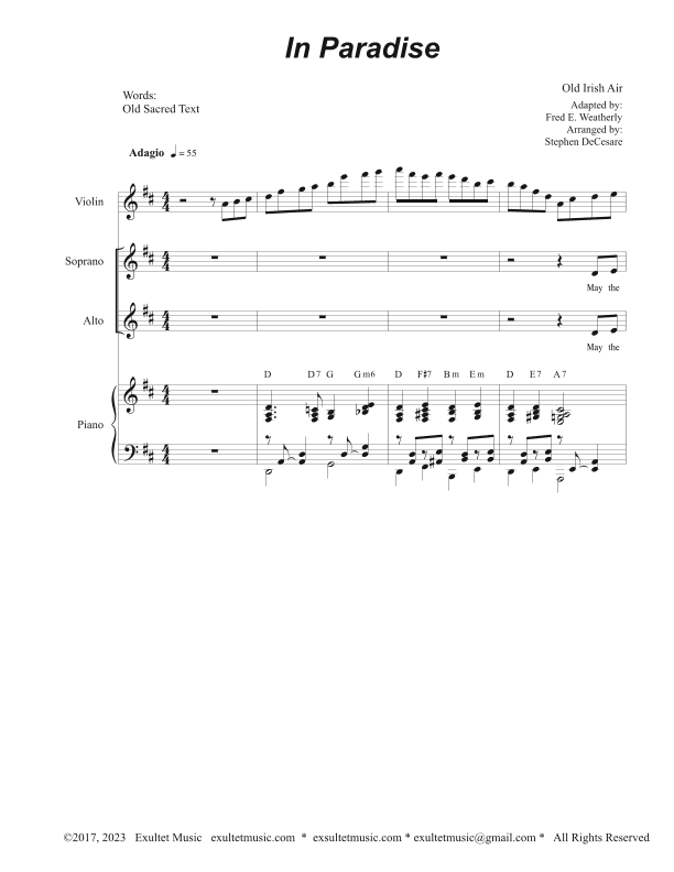 In Paradise (Vocal Quartet - (SATB) (arr. Stephen DeCesare)