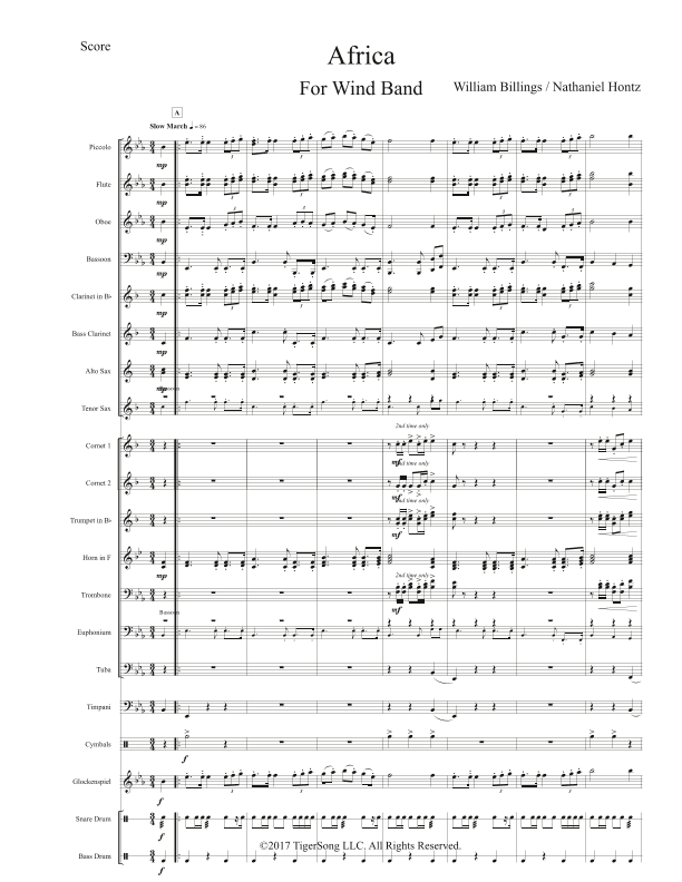 Africa (Now Shall My Inward Joys Arise) (arr. Nathaniel Hontz)